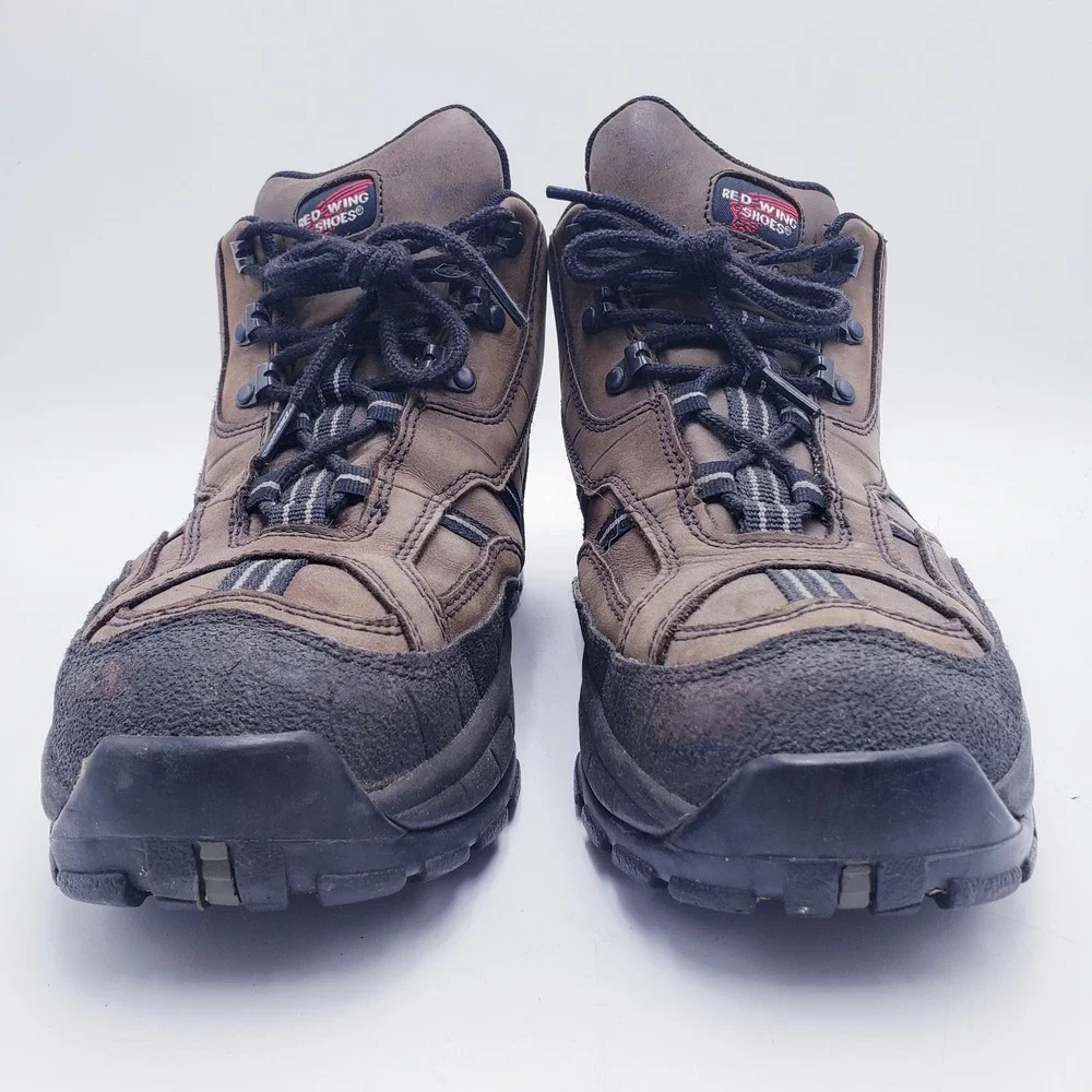 Red Wing Shoes Work Boots Brown Waterproof Steel Toe Leather Mens 11.5 6667